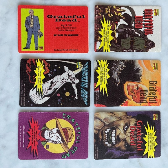 Original LOT of 8 Grateful Dead Marvel Series Backstage Pass - Picture 2 of 10